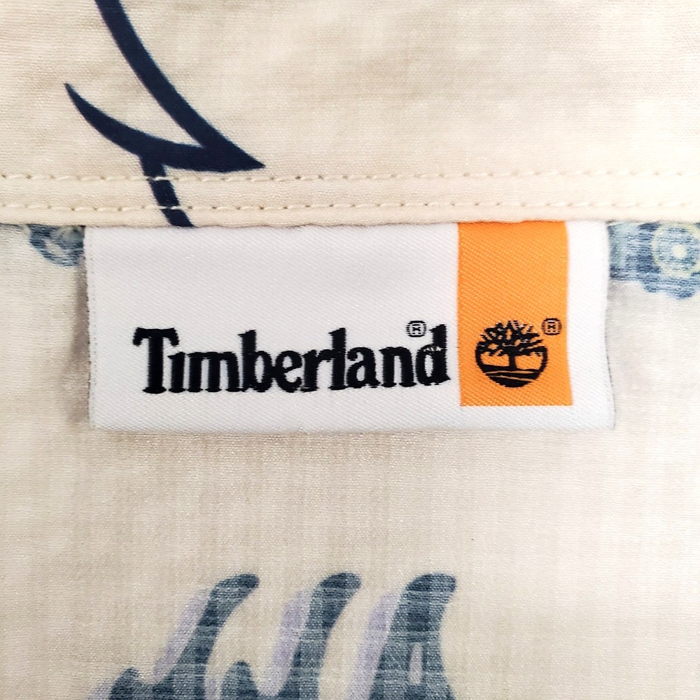 Timberland Short Sleeve Graphic Resort Shirt Nature size XL - Picture 9 of 13